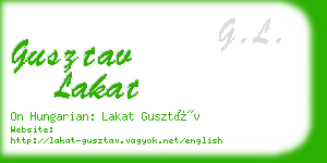 gusztav lakat business card